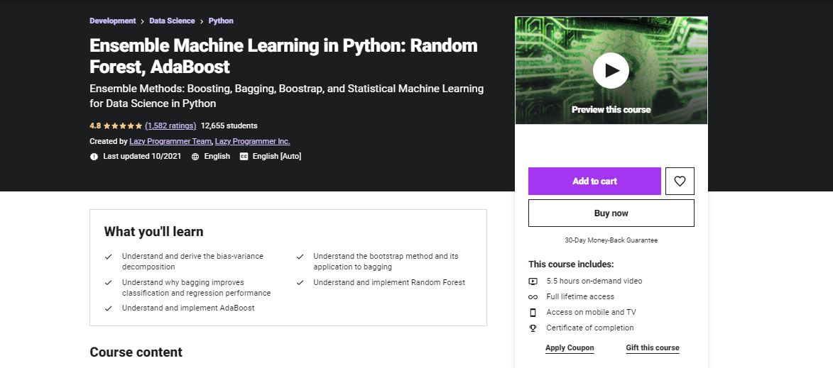 Ensemble Machine Learning in Python_Random Forest, AdaBoost