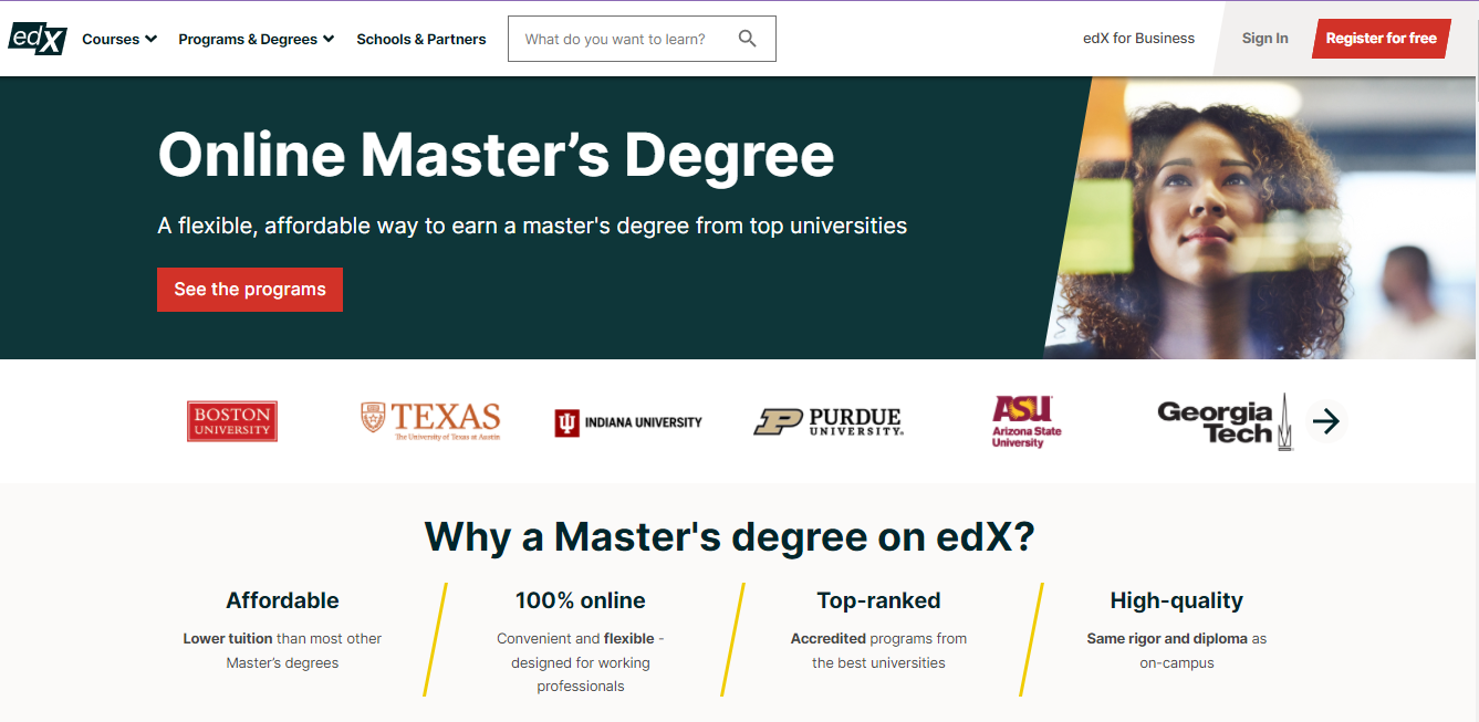 edX Master's Degrees