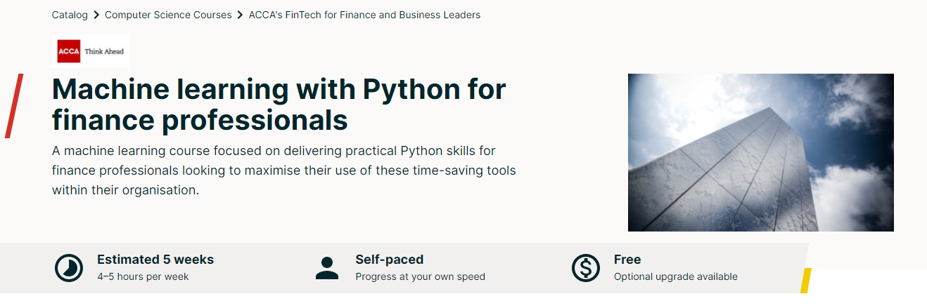 Machine Learning with Python for Finance Professionals