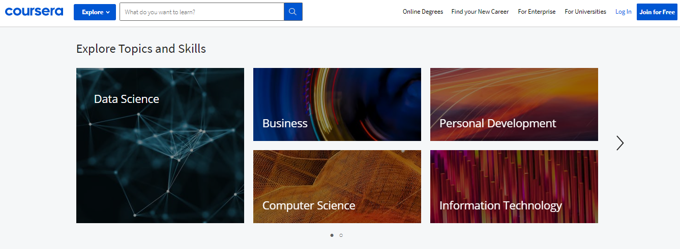 Coursera Course Categories