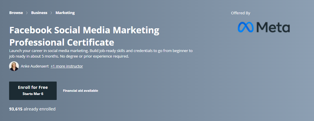 Facebook Social Media Marketing Course